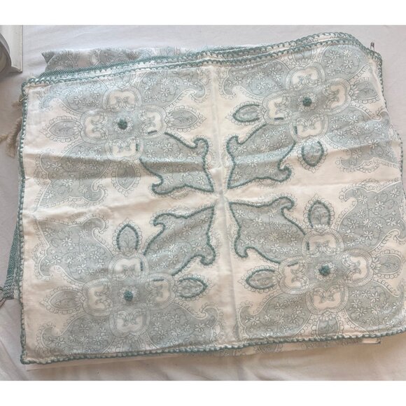 Pottery Barn Aiden Medallion Blue Queen Duvet Cover Set 2 Shams 1 Euro Sham ++ - Picture 2 of 13